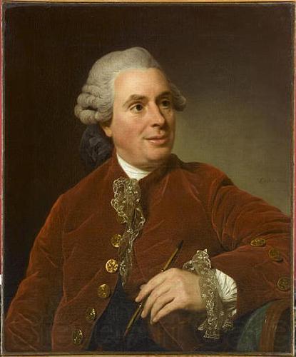 Alexandre Roslin Portrait of Charles-Nicolas Cochin Norge oil painting art